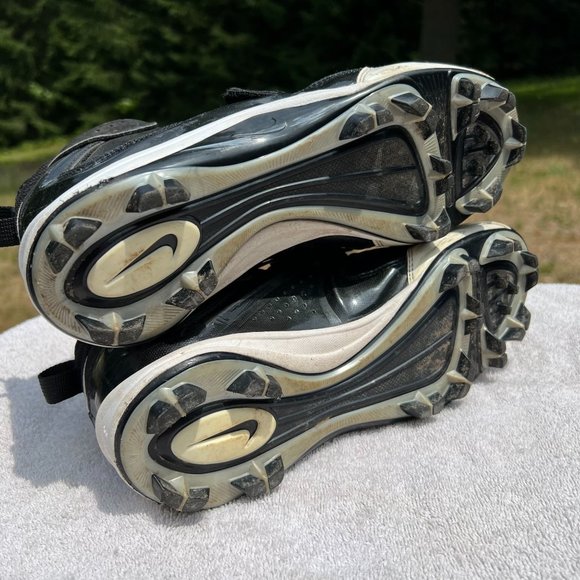 NIKE Merciless Shark Men's 9 Black White Football Cleats‎ Shoes 349035-011 - Picture 11 of 12